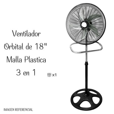 Ventilador Orbital de 5 aspas Malla Plástica - 3 en 1 18