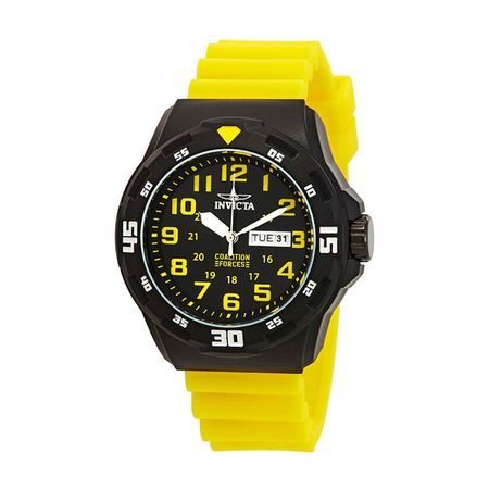 Reloj Analógico Invicta 25328 Coalition Forces Original Color Amarillo para Hombre