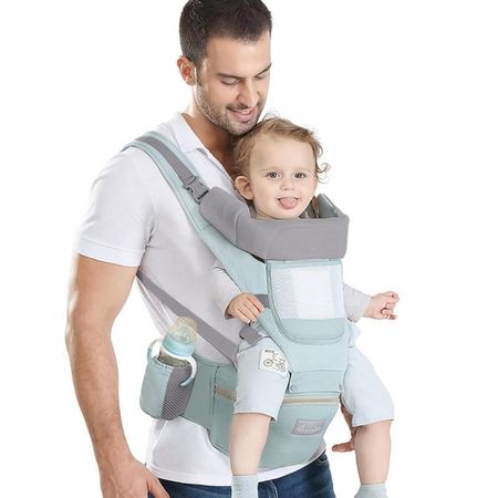 Canguro Ergonómico Multifuncional para Bebés 3 en 1 - Verde Agua