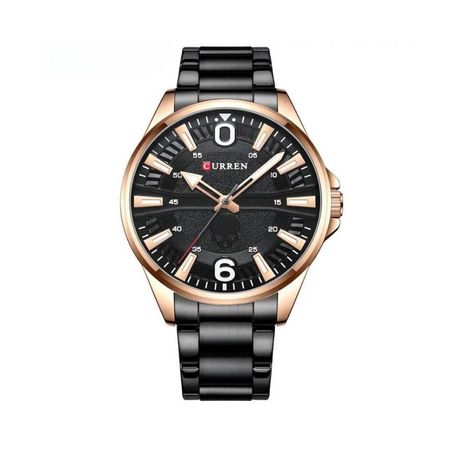 Reloj Análogo Curren Original KREd240120 para Hombre Acero Color Negro y Dorado