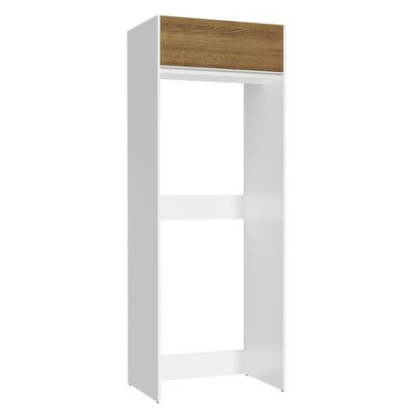 Mueble de Cocina para Refrigerador 1 Puerta Abatible Glamy 83 cm Blanco/Marrón