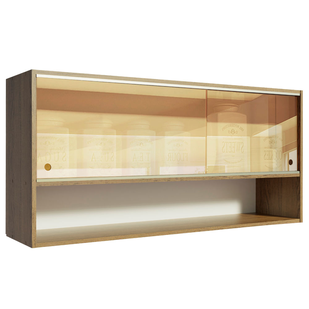 Alacena de Cocina 2 Puertas Corredizas de  Emilly 105 cm Marrón