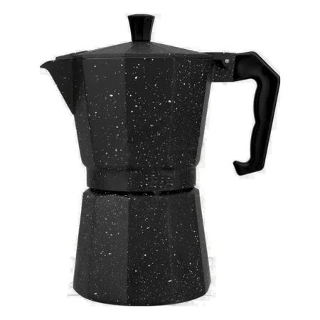 Cafetera Italiana Moka de 6 tazas Color Negro de 300ml