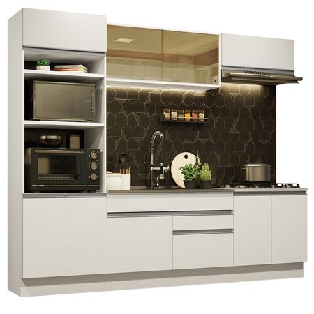 Mueble de Cocina Integral Glamy 270 cm Blanco 10
