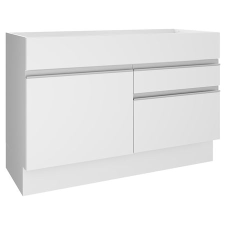 Mueble de Cocina 1 Puerta y 2 Cajones Glamy 120 cm Blanco