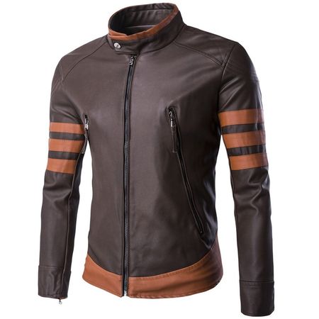 Chaqueta de Cuero de Wolverine Cuero Artificial Marron XL