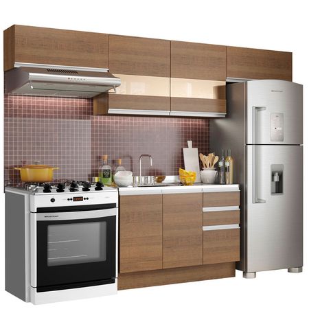 Mueble de Cocina Integral Marina 280 cm Marrón 01