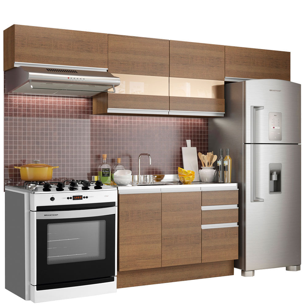 Mueble de Cocina Integral Marina 280 cm Marrón 01