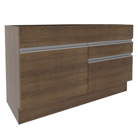 Mueble de Cocina 1 Puerta y 2 Cajones Glamy 120 cm Marrón