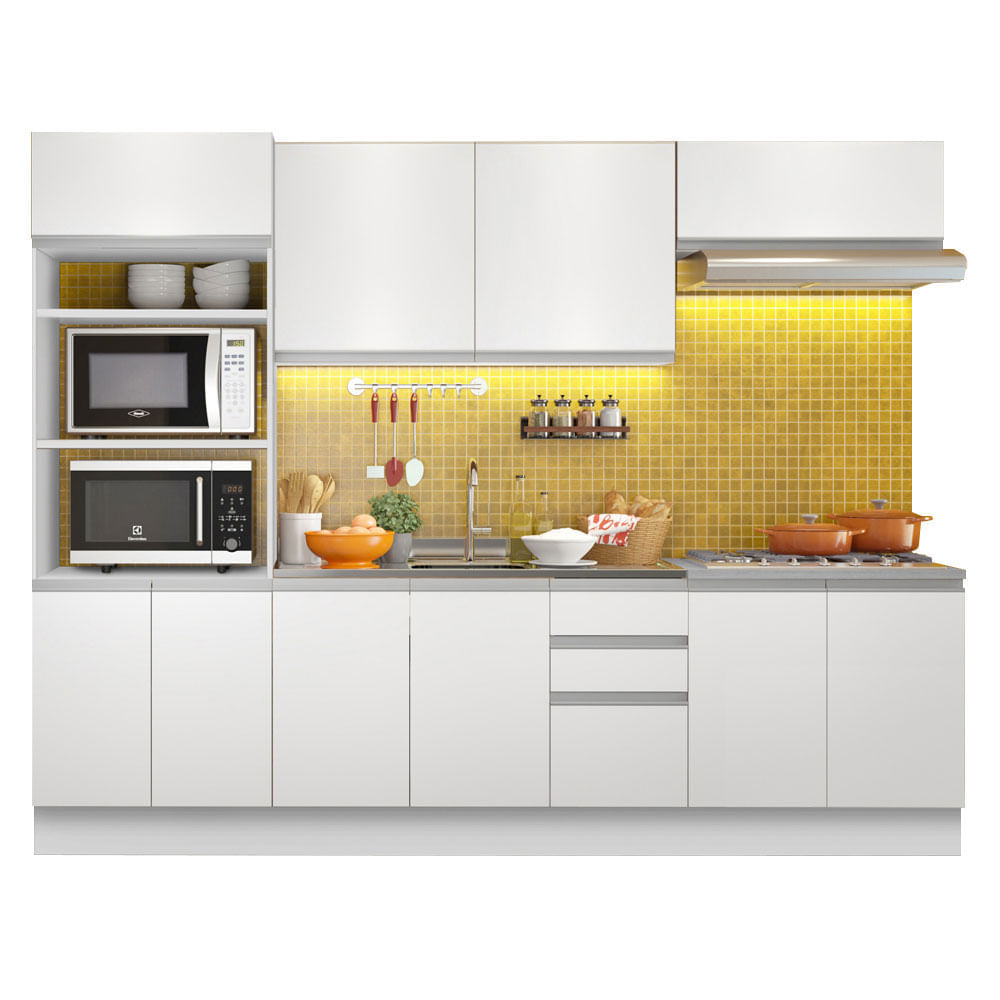 Mueble de Cocina Integral Viena 270 cm Blanco 02