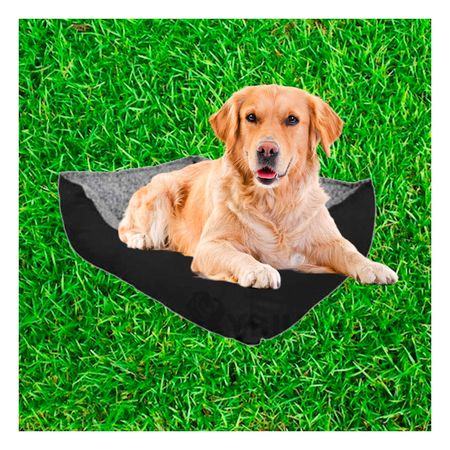 Cama con Forro para Perros de Color Negro XL Y+Stickers