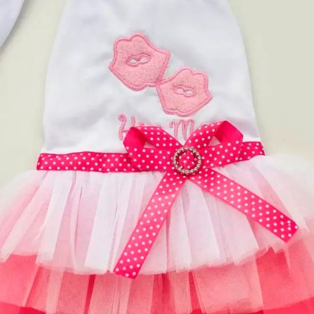 Disfraz para Perro Vestido Princesa Rosado y Azul Talla L