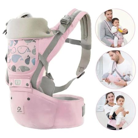 Canguro Para Bebé Ergonómico Modelo Ballena 3 en 1 Color Rosado