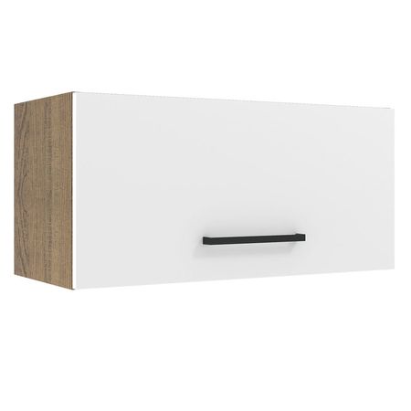 Alacena de Cocina 1 Puerta Abatible Agata 70 cm Marrón/Blanco