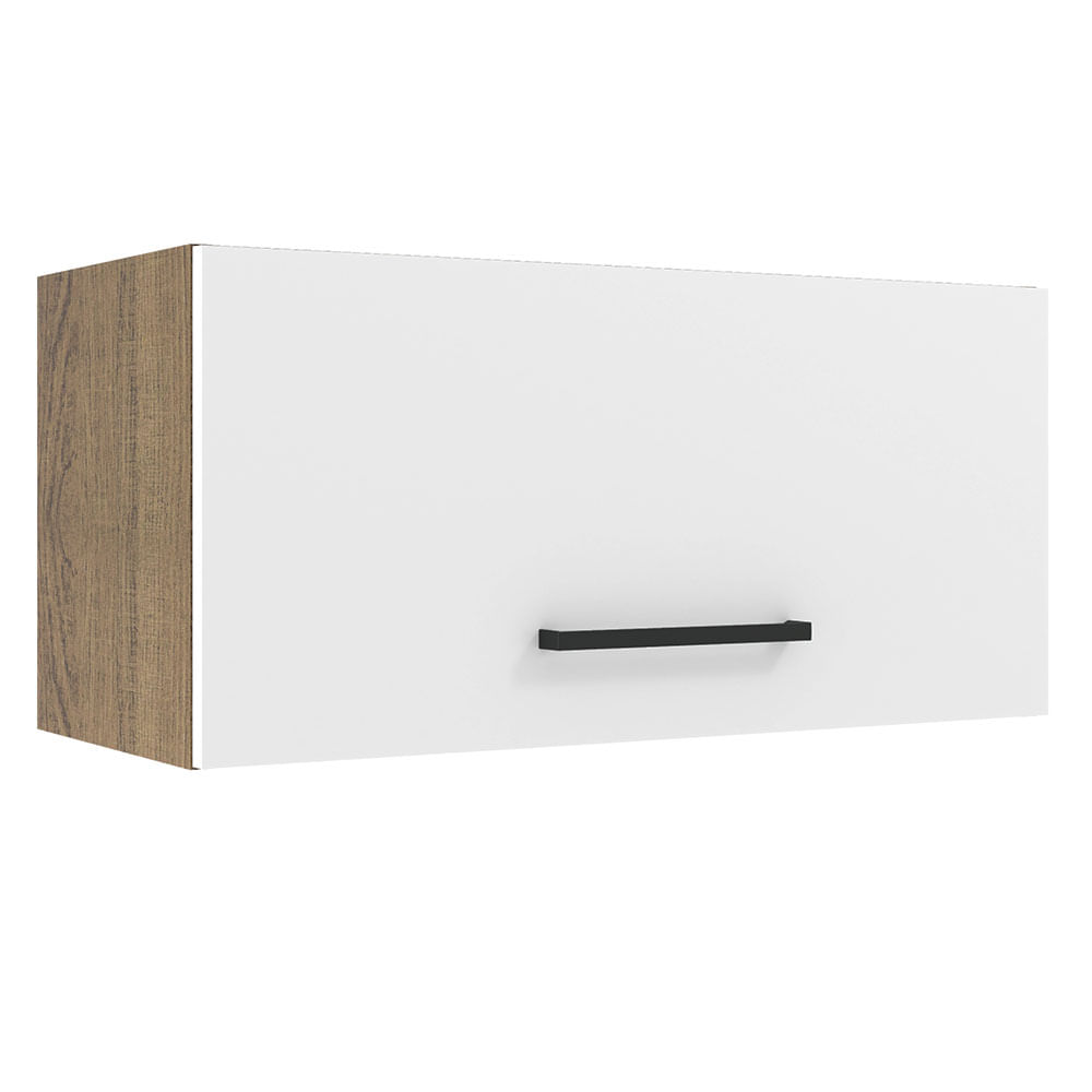 Alacena de Cocina 1 Puerta Abatible Agata 70 cm Marrón/Blanco