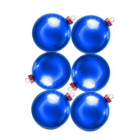 Set De Bolas Navideñas Azules X6 Und - 7 Cm - 7bag-37