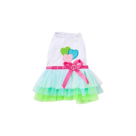 Disfraz para Perro Vestido Princesa Verde y Azul Talla S