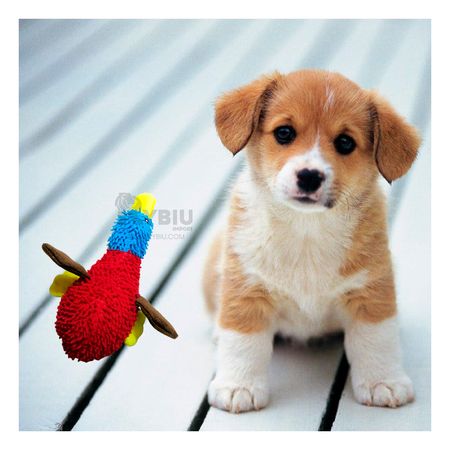 Juguete de Peluche de Pato de Tela Marron con Rosado