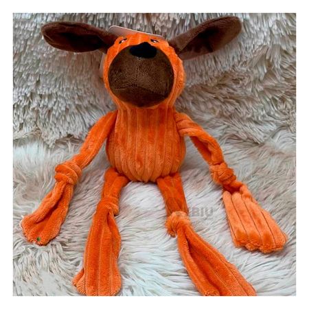 Peluche con Forma de Perro Didactico Color Naranja