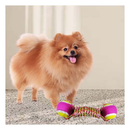 Juguete Dos Pelotas de Tenis con Cuerda de Color Rosado