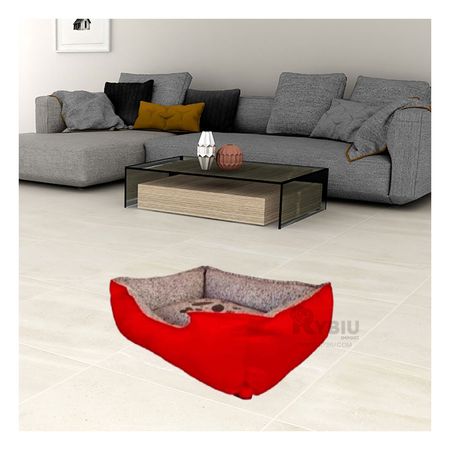 Cama para Perro de Color Talla L en Rojo