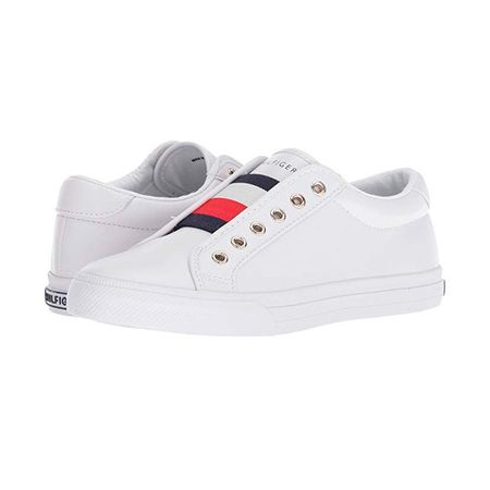 Zapatillas Tommy Hilfiger Laven Original Logo TM Color Blanco Para Mujer Talla 42