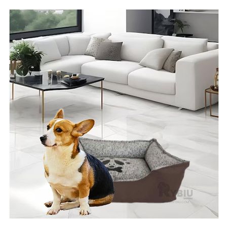 Cama Canina Comoda Talla M en Color Marron Y+Papel de Regalo