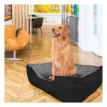 Cama Canina de Color Negro en Talla XXL Y+Papel de Regalo