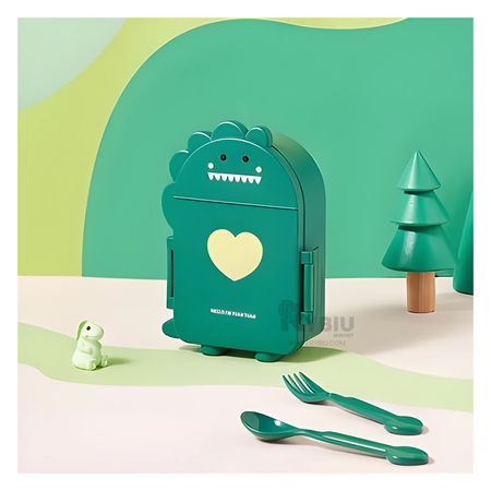 Taper Moderno de Dino con Cubiertos Verde Y+Papel de Regalo