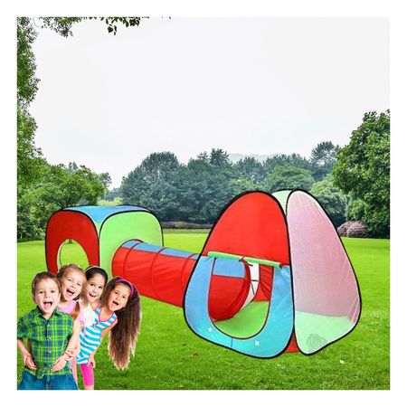 Carpa de 3 Piezas con Tunel Multicolor Y+Regalo Stickers