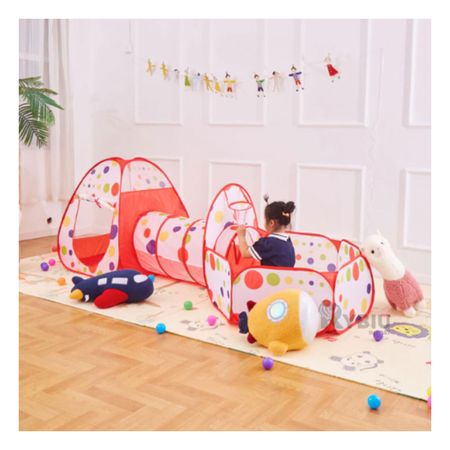 Carpa de 3 Piezas con Tunel Color Celeste Y+Regalo Stickers