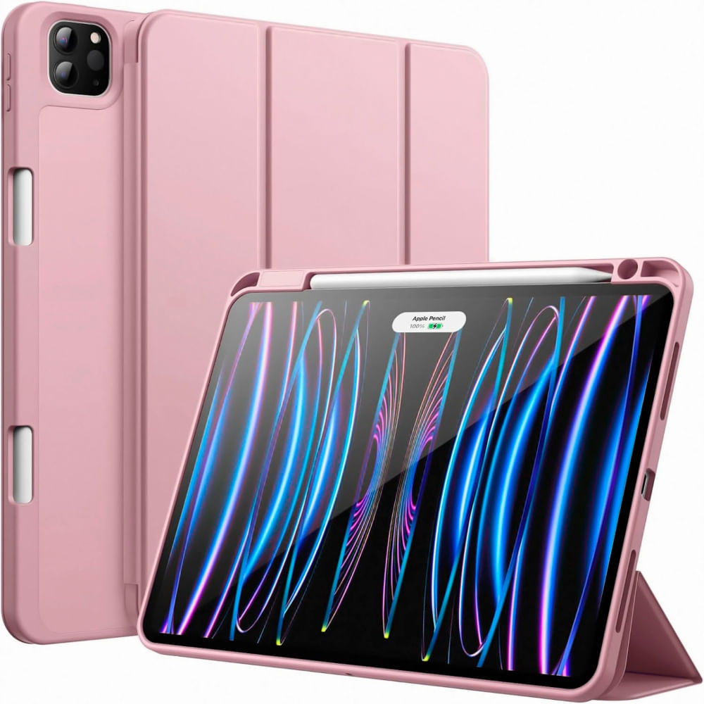 Funda Smart Cover con Porta Lapiz para IPAD PRO 11"" 2024 PALO ROSA