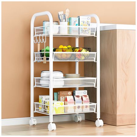 Carrito Organizador Estante 4 Niveles con Ruedas para Cocina BL G22