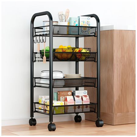 Carrito Organizador Estante 4 Niveles con Ruedas para Cocina NG G22