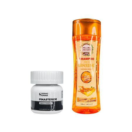 Finasteride 1Mg X 60 Capsulas + Shampoo Raiz De Ginseng 420Ml