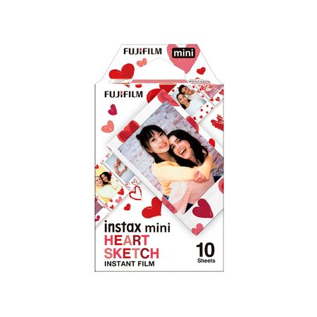 Pack de pelicula Fujifilm Instax Mini Heart Sketch x 10