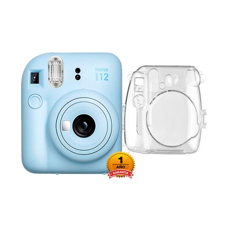 Camara Fujifilm Instax Mini 12 Azul+Estuche Transparente