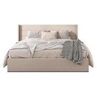 Cama Tapizada Listón Venus LeMueble Beige Queen