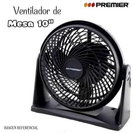 Ventilador Premier de Mesa de 10” - NEGRO