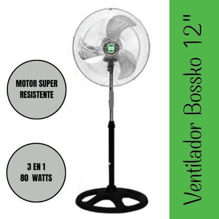 Ventilador Bossko 3 en 1 De 12