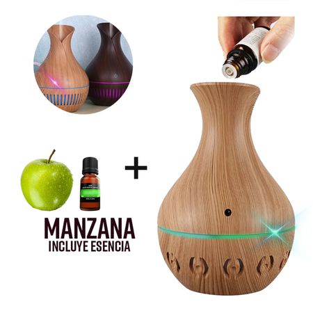 Humidificador Led Purificador con Esencia de Manzana aromaterapia