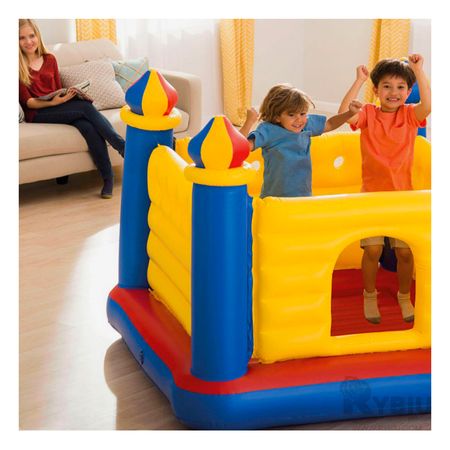 Castillo Resistente para Niños de Color Amarillo Y+Stickers