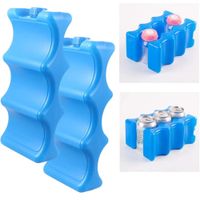 Bloques de Hielo con Gel para Mantener Botellas Biberones Bebidas X 2 Unidades
