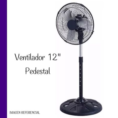 Ventilador de Pedestal 12” pulgadas – 3 Aspas de metálica