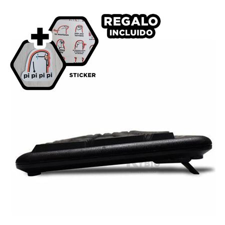 Teclado Impermeable Buytiti en Color Negro Y+Stickers