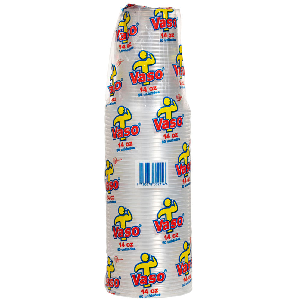 Vaso PAMOLSA 14Oz Rebordeado 370x100x100mm