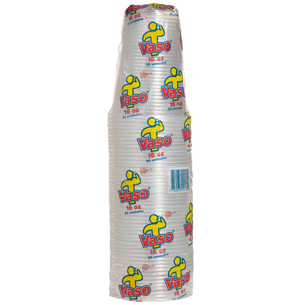 Vaso PAMOLSA 16Oz Rebordeado TPP 380x100x100mm