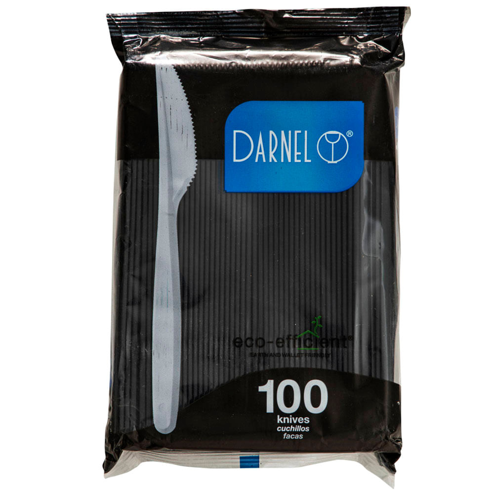 Cuchillo DARNELL PERU Negro 18cm Paquete 100un 50x50x10mm
