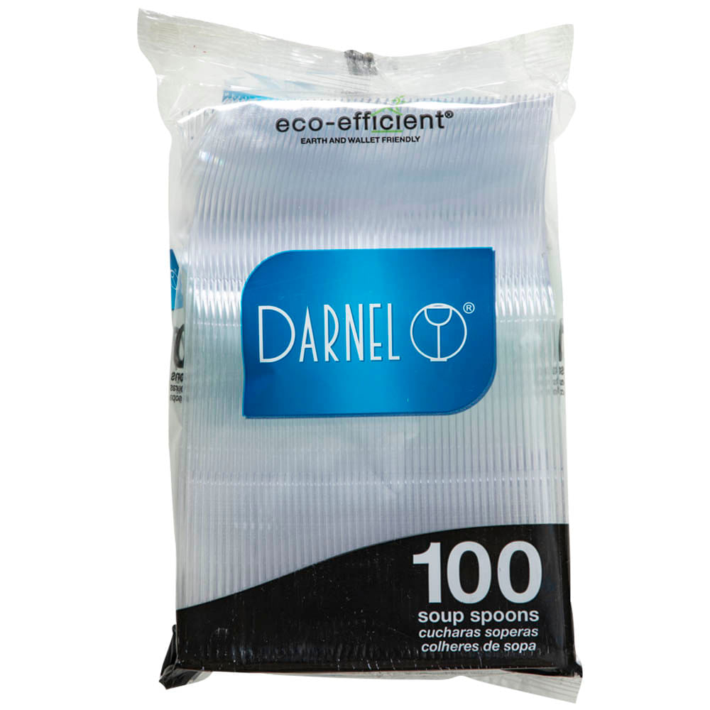Cuchara Sopera DARNEL Cristal Paquete 100un 50x50x50mm