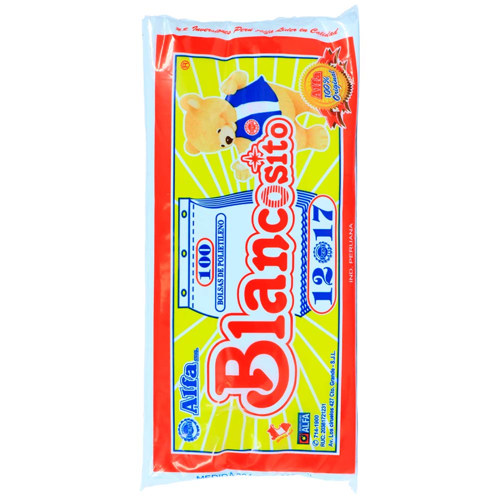 Blancosito ALFA Bolsa 12 17 Cheq C/100 305x150x25mm